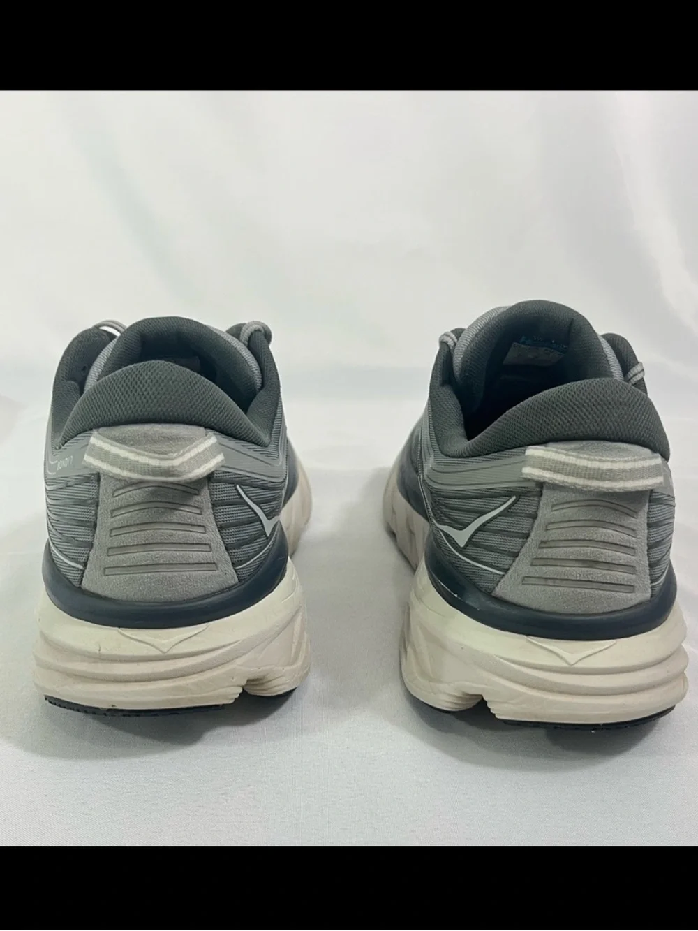 13EE Wide HOKA Bondi 7 Running Trainers/Shoes Gray 1110530 WDDS